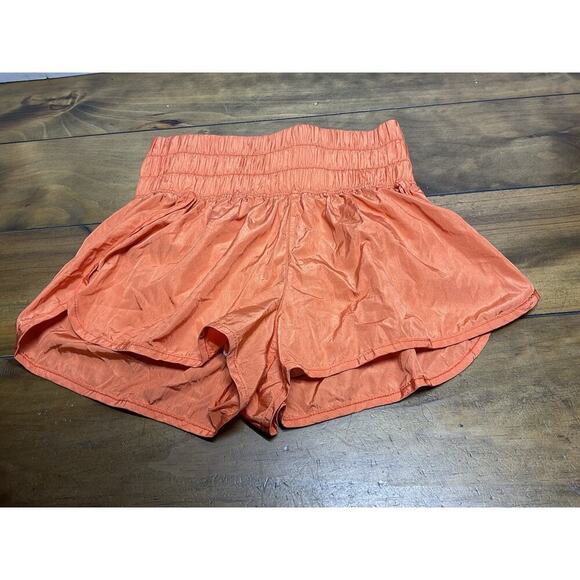 Free People Movement Shorts Womens M Orange The Way Home High Waist Athletic - Picture 3 of 10